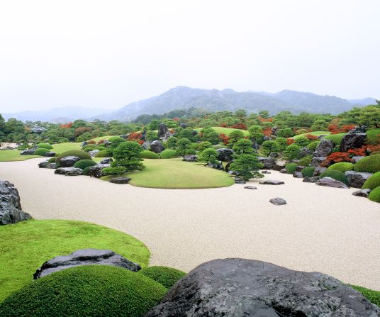 Adachi Museum of Art (Shimane): The Adachi gardens, a part of Adachi Museum of Art, are said to be a "living Japanese painting" and one of the most beautiful gardens in Japan. Adachi Zenko founded the museum in 1980 to combine his passion for Japanese art and gardening.