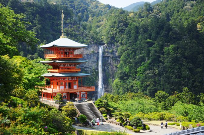 Nachi Falls (Wakayama): Nachi Falls, at 133-meters high, is the biggest waterfall in Japan. It steals some of the attention from Kumano Nachi Taishai, a sacred shrine built close by. It's usually the last stop of the scenic pilgrimage known as Kumano Kodo.