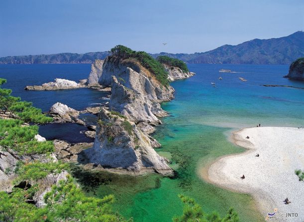 Jodogahama Beach (Iwate): It's easy to see why this stunning Iwate prefecture beach was named "Jodogahama," or Pure Land. Located in Rikuchu Kaigan National Park, it's one of Japan's nationally designated places of scenic beauty.  