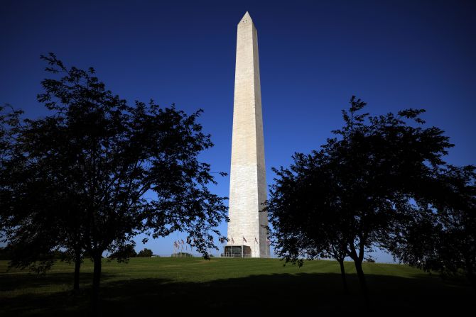 Washington DC: The Washington Monument, a memorial to George Washington, first President of the United States, reopened to the public in July. 